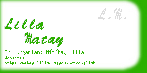 lilla matay business card